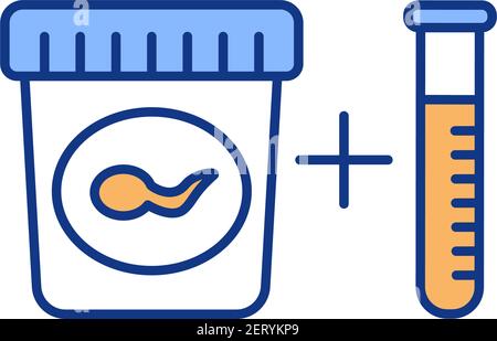 Biological specimens RGB color icon Stock Vector