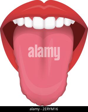 Tongue’s health sign vector illustration ( Wavy Tongue ) Stock Vector