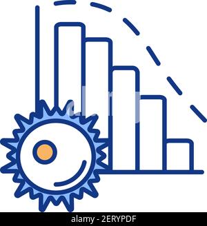 Diminished ovarian reserve RGB color icon Stock Vector