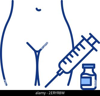 Women reproductive health treatment RGB color icon Stock Vector