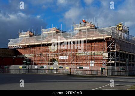 The Market Hall in Goole, undergoing renovation, East Yorkshire, England UK Stock Photo