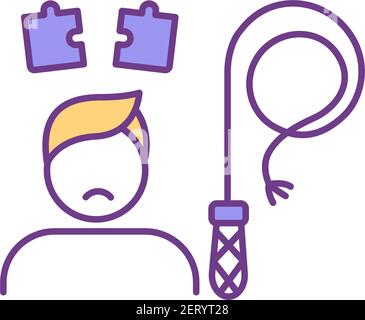 Self-criticism RGB color icon Stock Vector