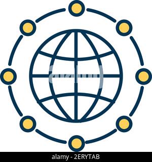 Internet RGB color icon Stock Vector
