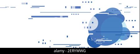 Abstract tech background with simple object. Stock Vector