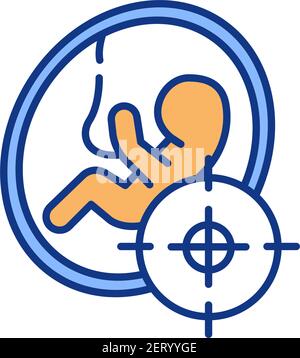 Germinal choice practice RGB color icon Stock Vector