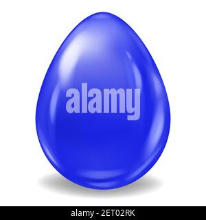Red Realistic Easter Egg Colored Glossy. Vector illustration Stock Vector