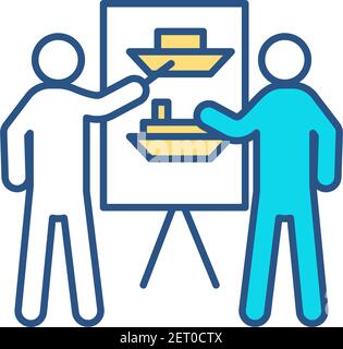 Marine engineering RGB color icon Stock Vector