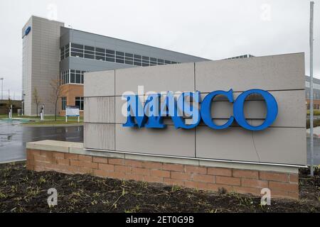 A Logo Sign Outside Of The Headquarters Of The Masco Corporation In Livonia Michigan On October 27 2018 Stock Photo Alamy