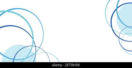 Abstract blue circles on the white Stock Vector