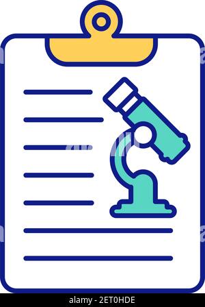Storage of scientific research data RGB color icon Stock Vector