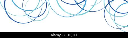 Abstract blue circles on the white Stock Vector