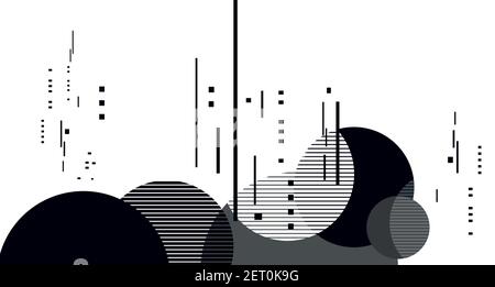 Abstract tech background with simple object. Stock Vector