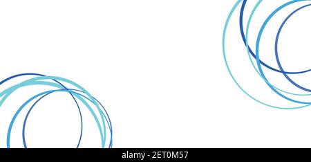 Abstract blue circles on the white Stock Vector