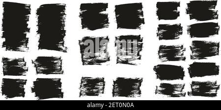 Flat Paint Brush Thin Half Background High Detail Abstract Vector Background Set Stock Vector