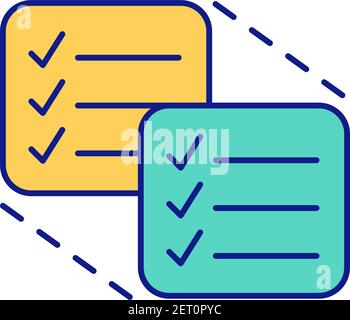 Consistent results in studies RGB color icon Stock Vector