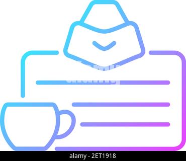 Flight attendant license gradient linear vector icon Stock Vector
