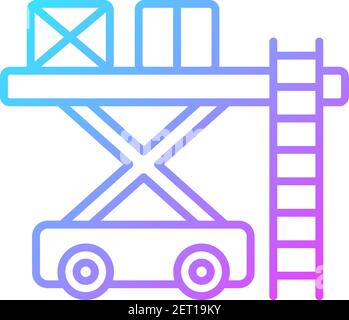Ramp services gradient linear vector icon Stock Vector