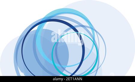Abstract circles and waves on the white Stock Vector