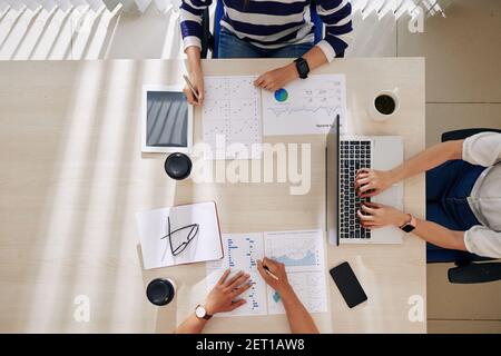 Business people working on project Stock Photo
