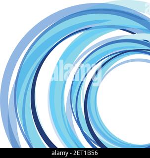 Abstract circles and waves on the white Stock Vector