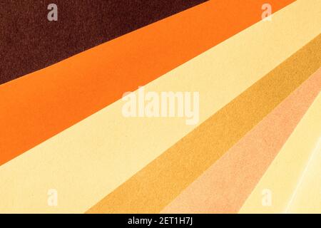 The colorful paper background, paper board and geometric figures, pastel brown gradient Stock Photo