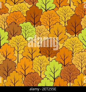 Forest, Seamless Background Stock Vector
