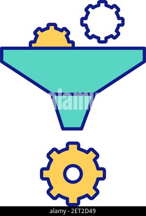 Quality of economy and frugality in using of resources RGB color icon Stock Vector