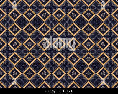Art deco seamless pattern. Classic geometric retro ornament in gold and black in the style of the 1920s-1930s. Decor for prints, posters and interior Stock Vector