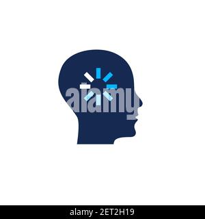Brain activity icon with download. Vector illustration Stock Vector