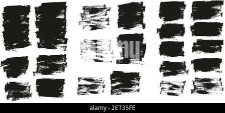 Flat Paint Brush Thin Half Background High Detail Abstract Vector Background Set Stock Vector