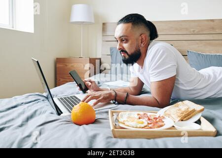 Man working from home Stock Photo