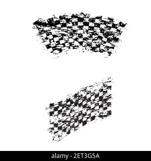 Sport flags grunge set two Stock Vector