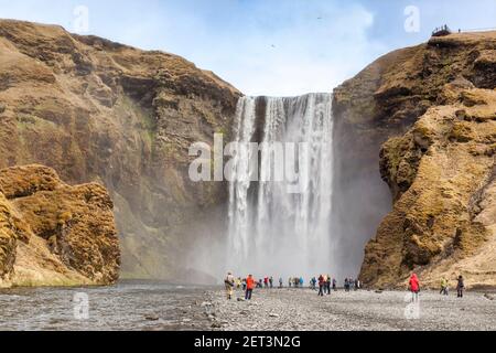 skogafoss stairs clipart