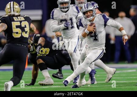 November 29, 2018: Dallas Cowboys outside linebacker Leighton Vander Esch  #55 during a Thursday Night Football NFL game between the New Orleans  Saints and the Dallas Cowboys at AT&T Stadium in Arlington