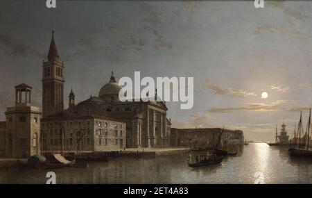 Henry Pether San Gorgio Maggiore im Mondschein. Stock Photo