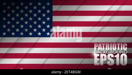EPS10 background. Patriotic background with US flag colors. Perfect for any use you want to make of it. Stock Vector