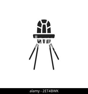 Baby feeding table color line icon. Isolated vector element. Stock Vector