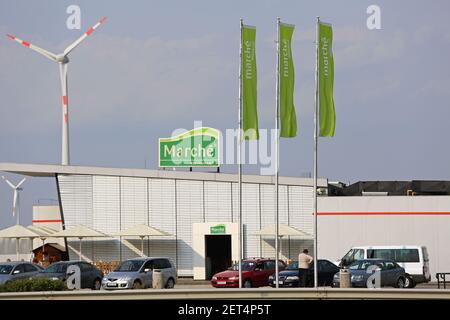 Budapest, Hungary - July 12, 2015: Marche Restaurant at Petrol Station Near Budapest, Hungary. Stock Photo