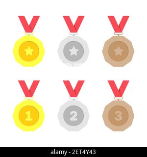 Medal set, great design for any purposes Stock Vector