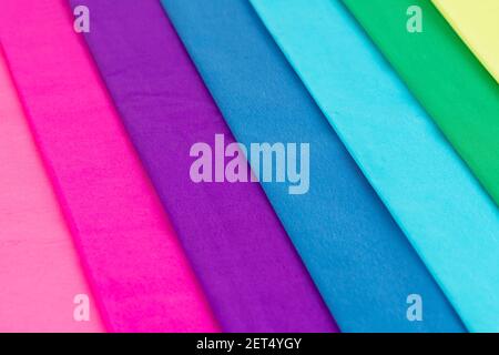 Colorful crepe papers texture as a background. Stock Photo