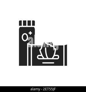 Baby powder and wipes color line icon. Isolated vector element. Stock Vector