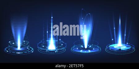 Scifi cyber stage Stock Vector