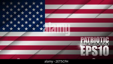 EPS10 background. Patriotic background with US flag colors. Perfect for any use you want to make of it. Stock Vector