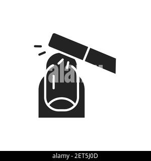 Sawing nails color line icon. Isolated vector element. Stock Vector