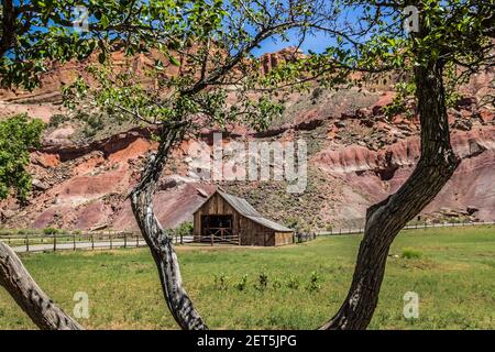 Gifford Farm at Capitol Reef National Park in Utah Stock Photo