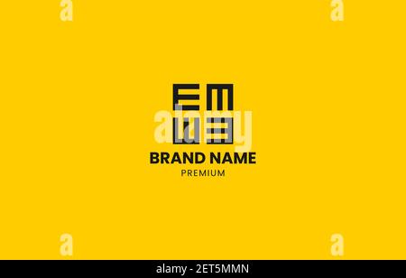 Square Letter E Logo Vector Design Template suitable for personal or business product branding Stock Vector