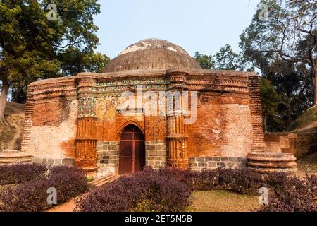 Malda, West Bengal, India - January 2018: An ancient mausoleum in the ruins of the village of Gour near the city of Malda. Stock Photo