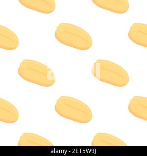 Illustration on theme big pattern identical types peanut, nut equal size. Peanut pattern consisting of natural nut for colored print on wallpaper. Abs Stock Vector