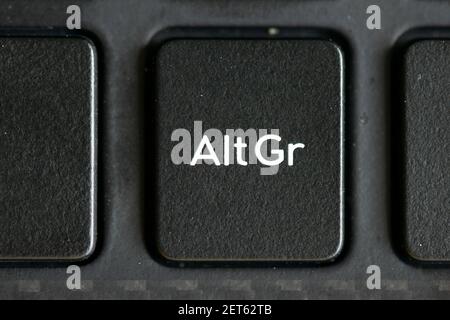 Alt Gr key on a laptop keyboard Stock Photo