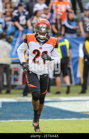 Carson, California, USA. 9th Dec 2018. Cincinnati Bengals defensive back  Clayton Fejedelem #42 before the Cincinnati Bengals vs Los Angeles Chargers  at Stubhub Center in Carson, Ca on Carson, California, USA. 9th